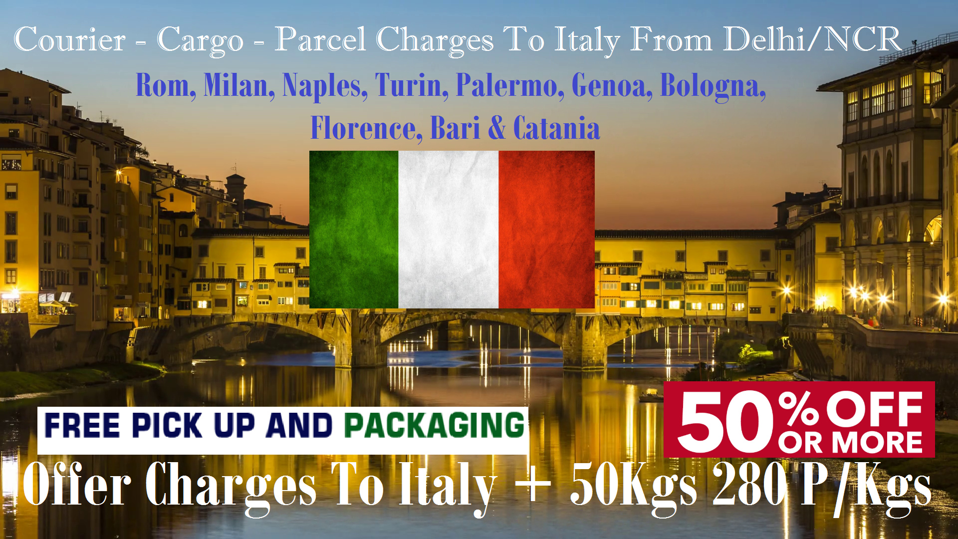 Courier Charges Palermo From Delhi