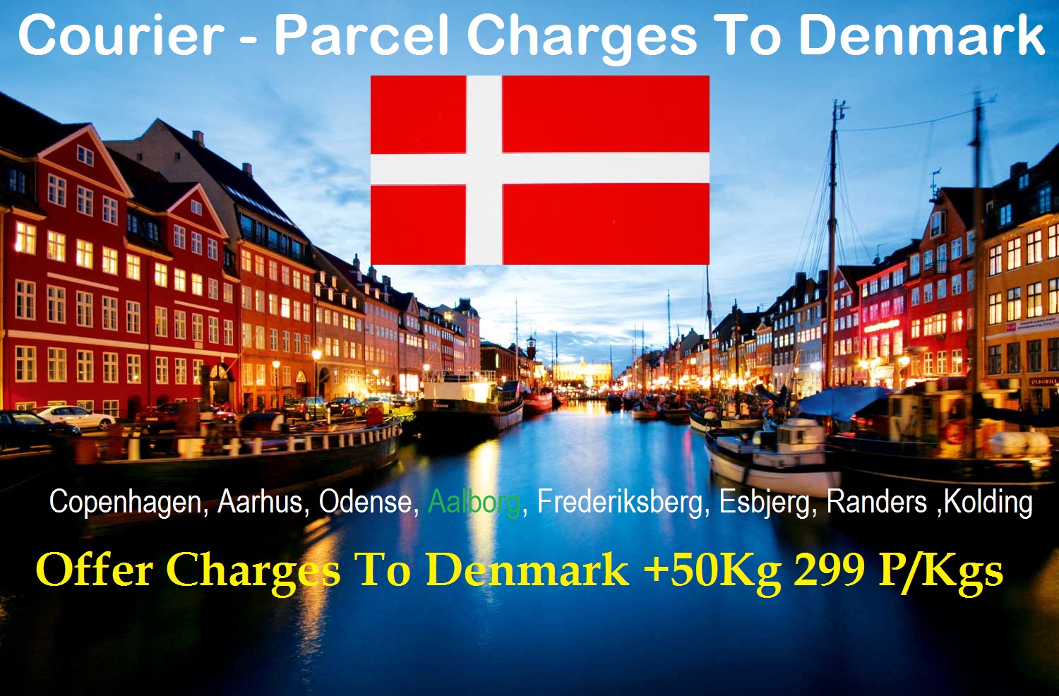 Courier Charges For Frederiksberg From Delhi